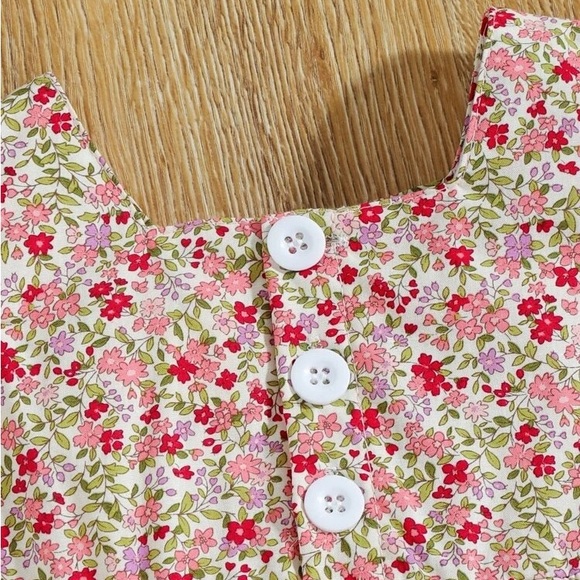 Baby Ditsy Floral Print Ruffle Trim Bodysuit - Picture 5 of 6